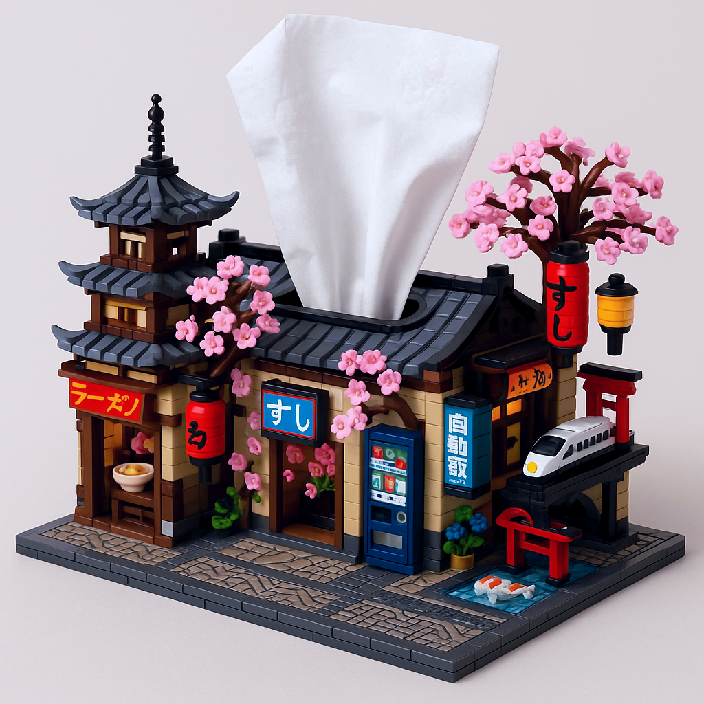 The World Traveler: City Landmark Building Block Tissue Box Collection
