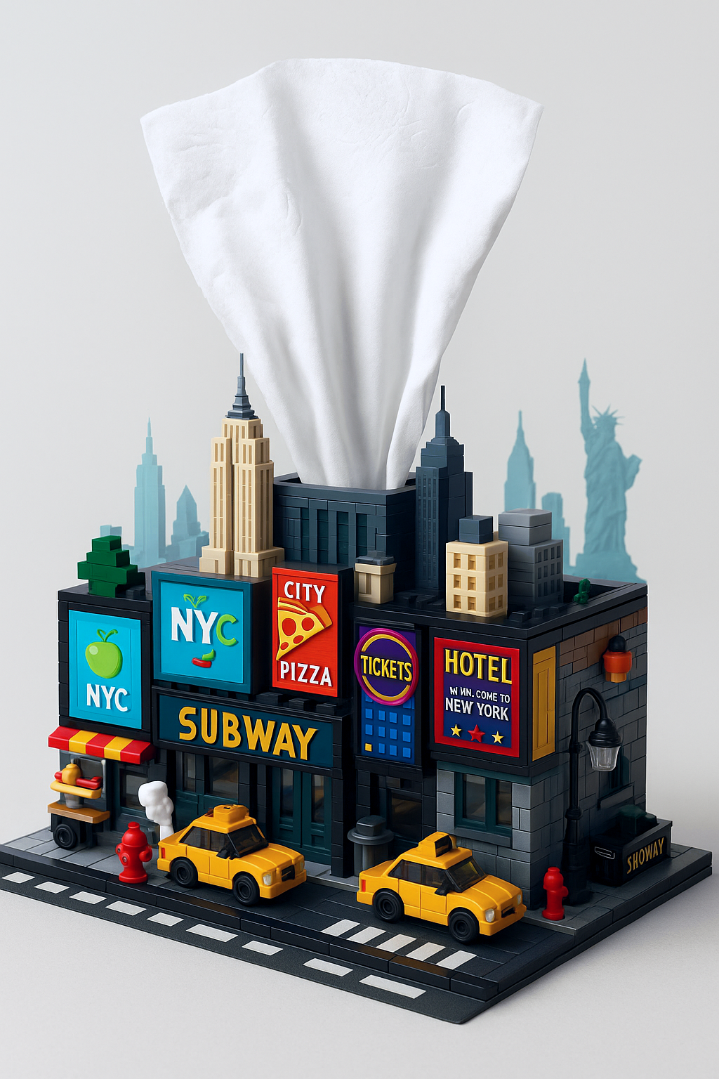 The World Traveler: City Landmark Building Block Tissue Box Collection